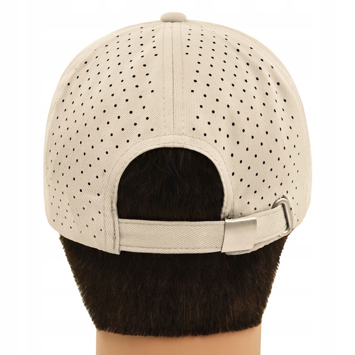 CZAPKA z Daszkiem Bejsbolówka Oddychająca Głęboka JASNOBEŻOWA Pako Jeans