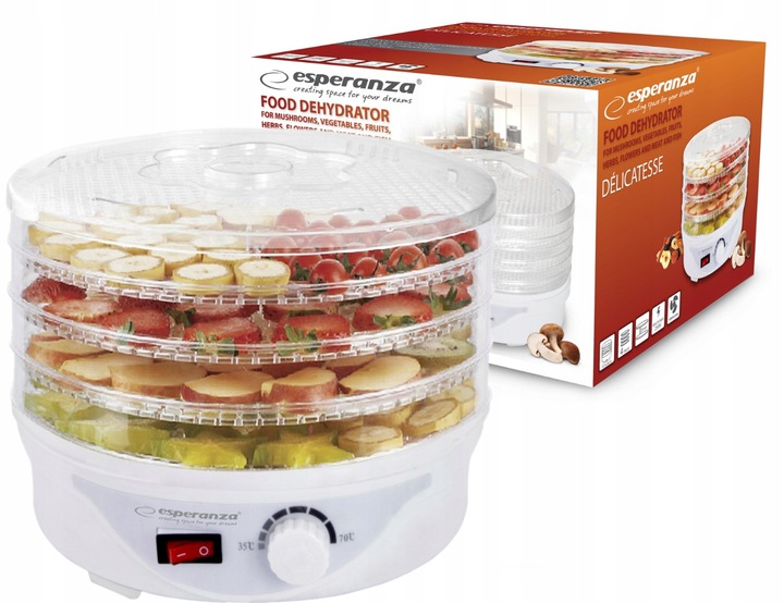 Suszarka spożywcza Esperanza DÉLICATESSE 250 W