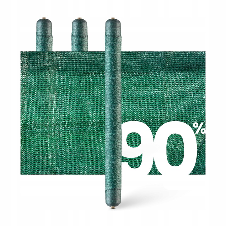 Siatka MASKUJĄCA Cieniująca ZIELONA na OGRODZENIE Płot 90% Osłona 1,5m 25m