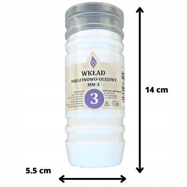 WKŁADY do ZNICZY 3 doby palenia OLEJOWE PAKIET x15