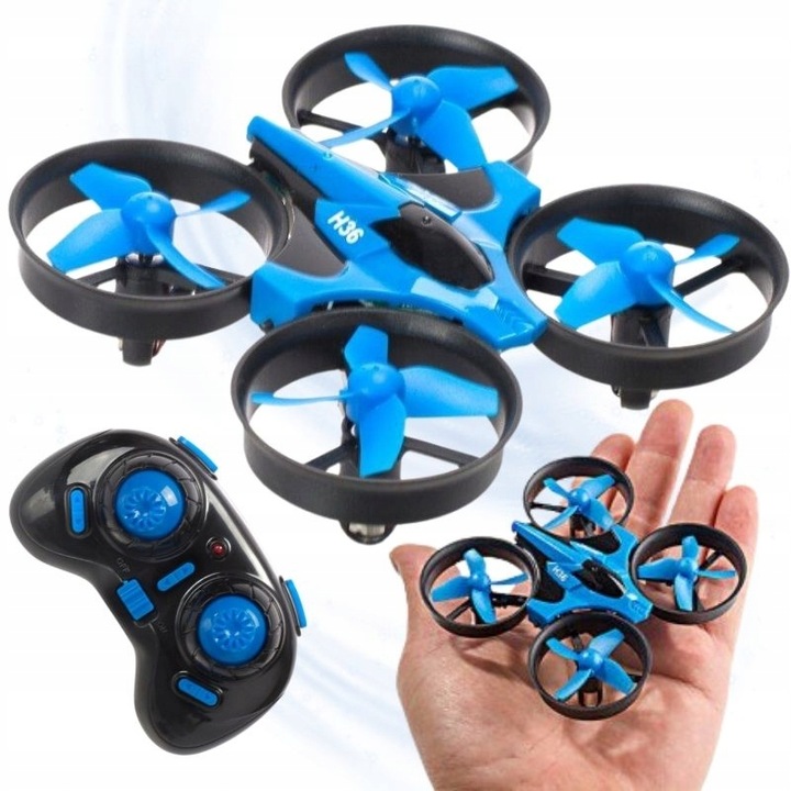 Mini Dron RC JJRC H36 mini 2.4GHz 4CH niebieski PREZNET DLA DZIECKA !