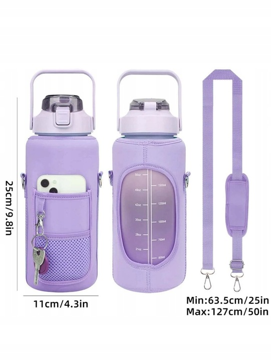 Butelka motywacyjna bidon 2L z pokrowcem HIT !!