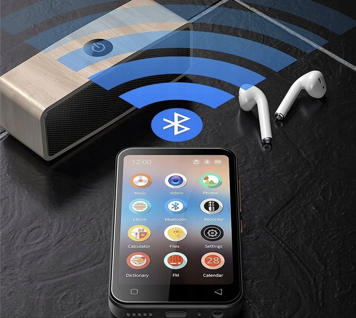 Odtwarzacz MP3 MP4 dotykowy Video Bluetooth WIFI HiFi+ słuchawki KARTA 64GB