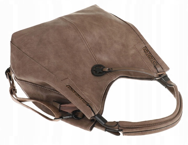 Tommasini Torebka Damska Listonoszka Duża Torba Shopper Worek 2692 Beżowa