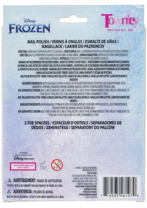 KRAINA LODU DUŻY ZESTAW 12 LAKIERÓW DO MALOWANIA PAZNOKCI NA PREZENT+GRATIS