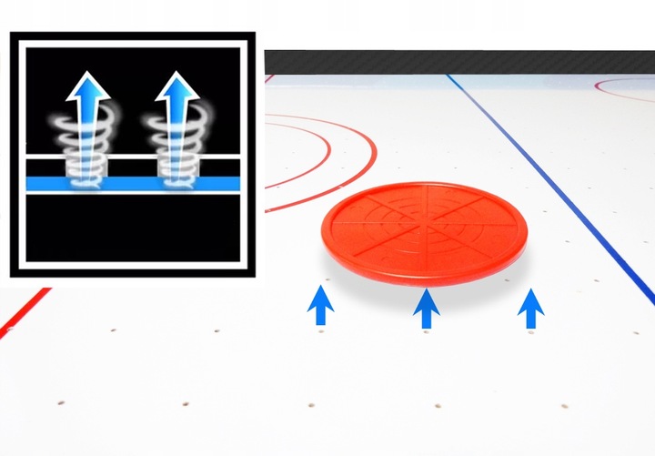 Cymbergaj Hokej Carruzzo Stół do Air Hockey 85x42x24cm Zasilanie Baterie