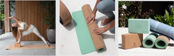 Zestaw 2 kostek do jogi Spokey ASURA klocek blok do ćwiczeń