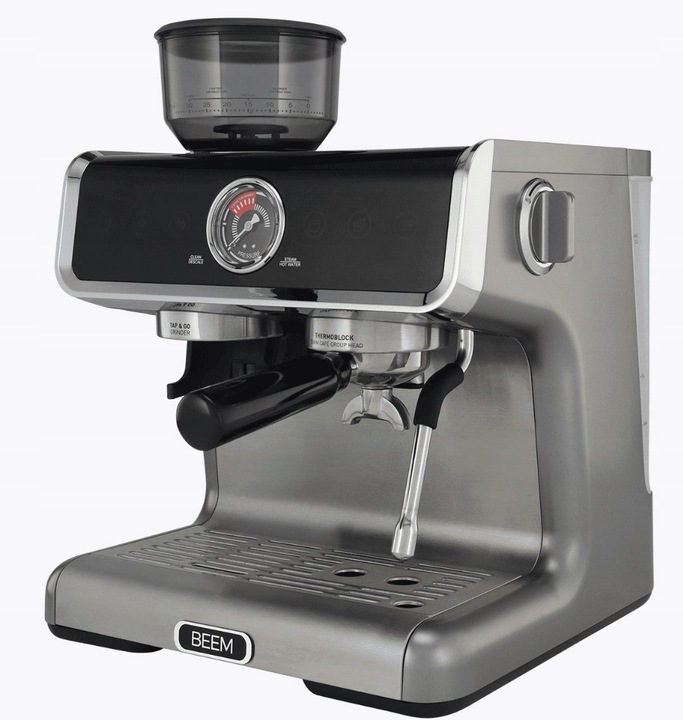 CIŚNIENIOWY EKSPRES DO KAWY Z MŁYNKIEM I SPIENIACZEM BEEM Grind Profession