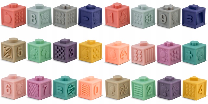 ZABAWKA DO KĄPIELI 24 ELEMENTY MONTESSORI KLOCKI SORTER DLA DZIECI RICOKIDS