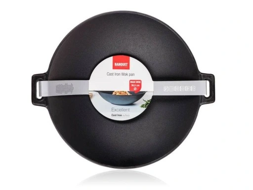 PATELNIA ŻELIWNA WOK Garnek duża ciężka 36,5 cm
