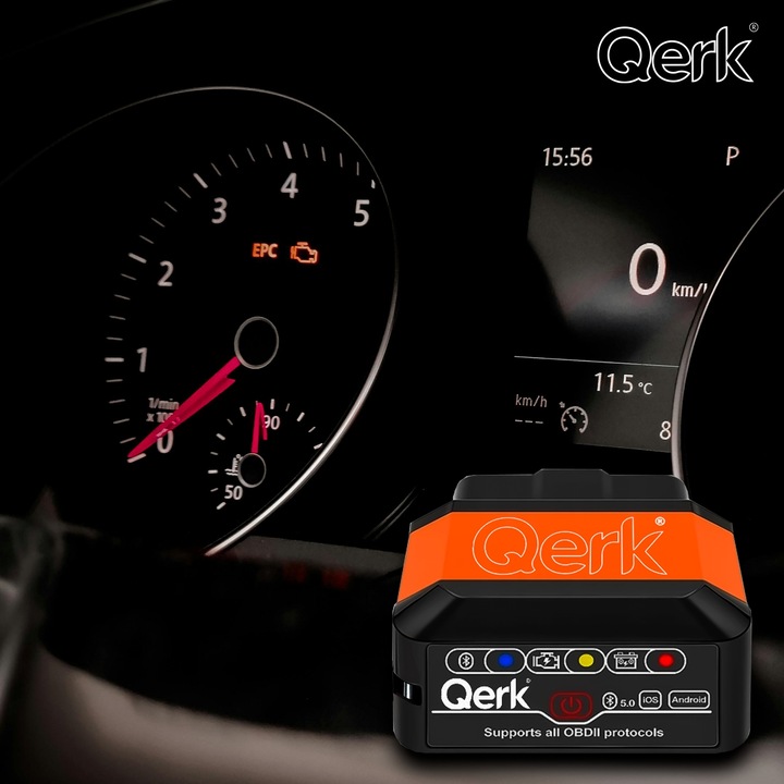 INTERFEJS DIAGNOSTYCZNY Qerk KW905 OBD2 ELM327 BLUETOOTH 5.0 TESTER POLSKI