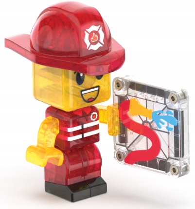 KLOCKI MAGNETYCZNE KONSTRUKCYJNE REMIZA STRAŻACKA Z WOZEM 50 EL MAGNA TILES