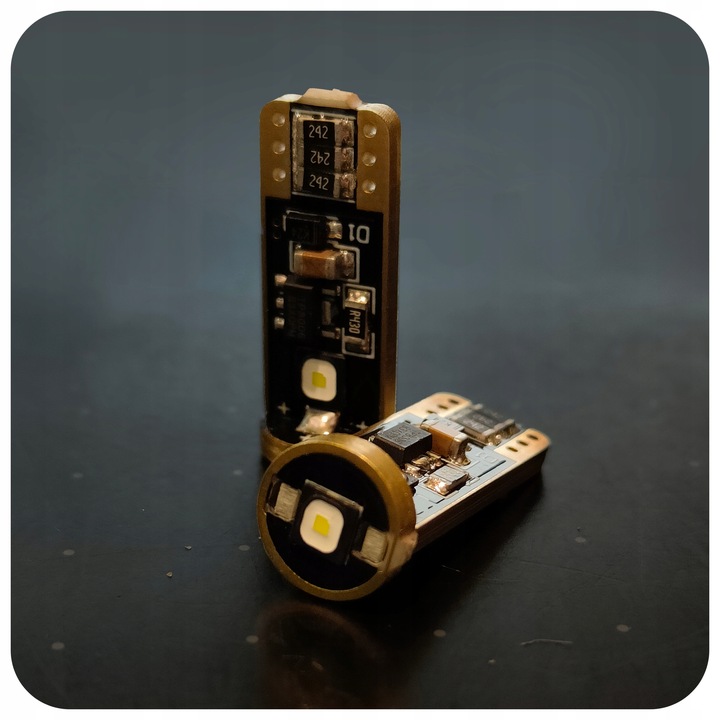 2x Żarówka LED W5W T10 S5 6000K biel MOCNE DIODY CSP SERIA PRO WHITE CANBUS