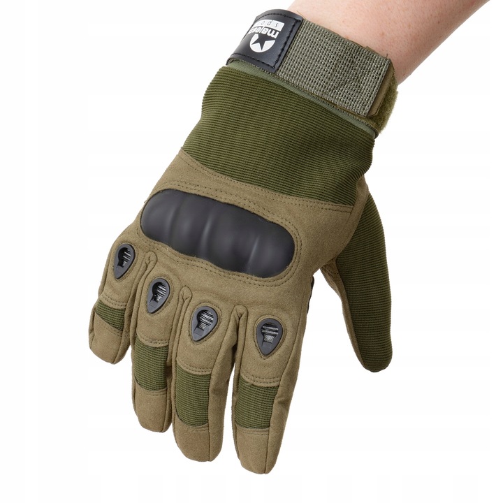 Rękawiczki taktyczne militarne bojowe zielone M