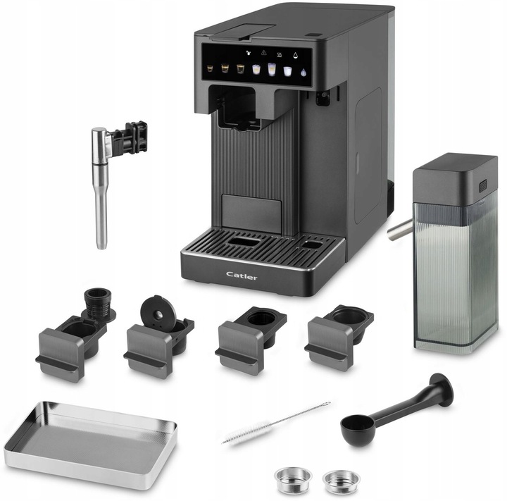 Ekspres do kawy ciśnieniowy+kapsułkowy Nespresso+Dolce Gusto+Cafissimo milk