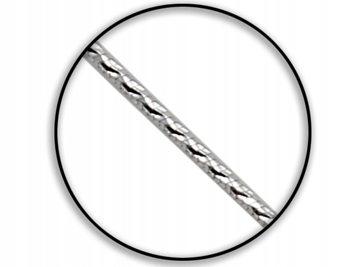 Łańcuszek srebrny DAMSKI ŻMIJKA linka diamentowana 45cm 0.9mm 925