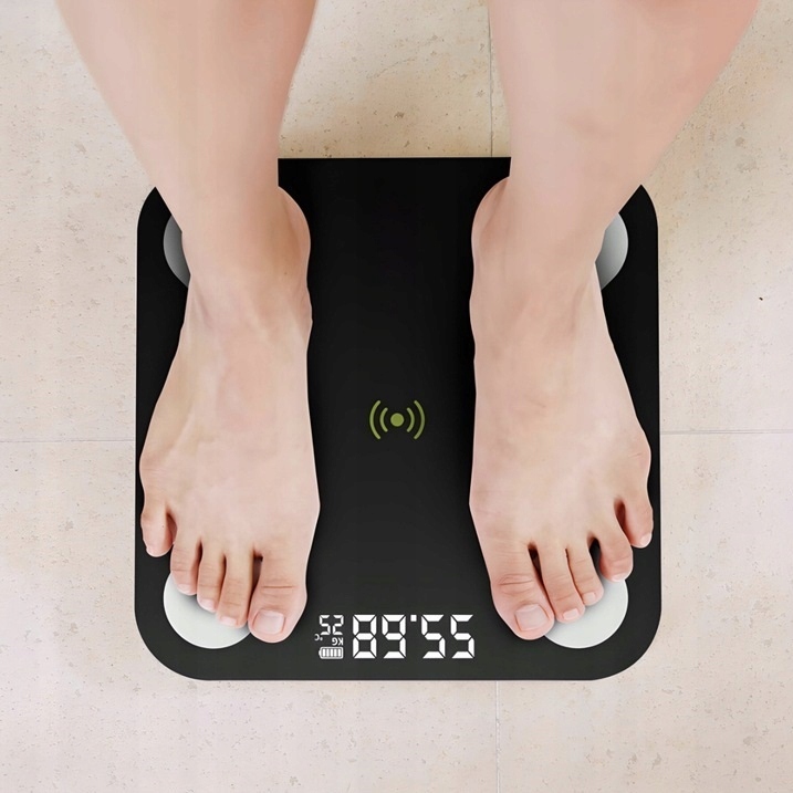 WAGA ŁAZIENKOWA ELEKTRONICZNA ANALITYCZNA BLUETOOTH DOKŁADNA SMART 25W1