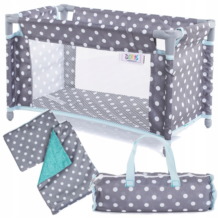 Doris ŁÓŻECZKO DLA LALEK KOJEC + POŚCIEL + TORBA