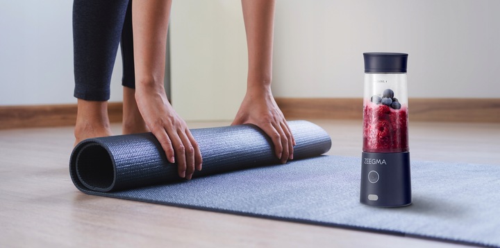 BLENDER BEZPRZEWODOWY KIELICHOWY 450ml 300W GRANATOWY zabierz ze sobą!