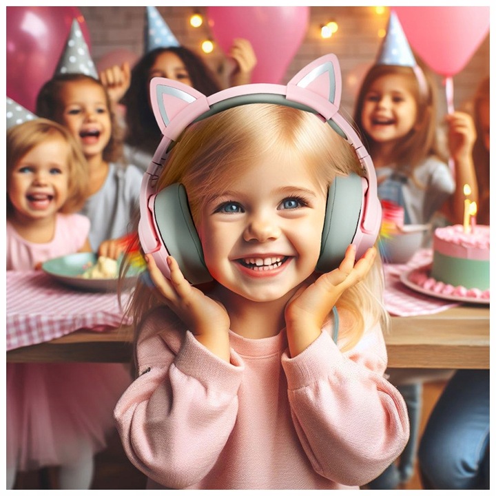 ONIKUMA K9 KOCIE USZY SŁUCHAWKI GAMINGOWE NAUSZNE PRZEWODOWE Z MIKROFONEM