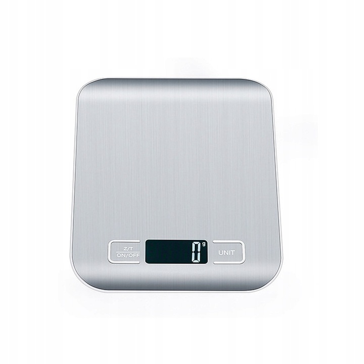 WAGA KUCHENNA elektroniczna precyzyjna WAGA wyświetlacz LCD 5000g SREBRNA