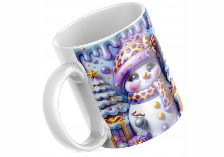 Świąteczny Kubek 3D Bałwanek - Idealny Na Prezent - NOWOŚĆ - HIT Bałwanek