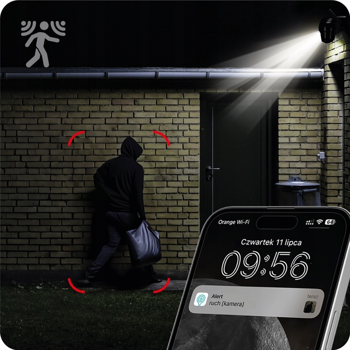 Kamera Zewnętrzna Obrotowa IP WIFI 5MPx 2880x1620 ZOOM x5 LUXTORN 2K