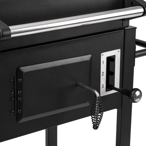 GRILL WĘGLOWY OGRODOWY SMART RUSZT ŻELIWNY WÓZEK