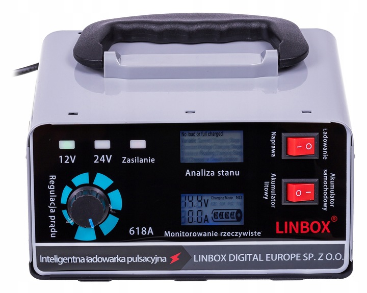 PROSTOWNIK SAMOCHODOWY DO AKUMULATORÓW 24V 12V 30A