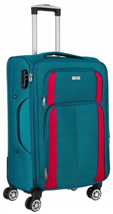 Walizka miękka na 4 kółkach ŚREDNIA pojemna solidna bagaż PETERSON