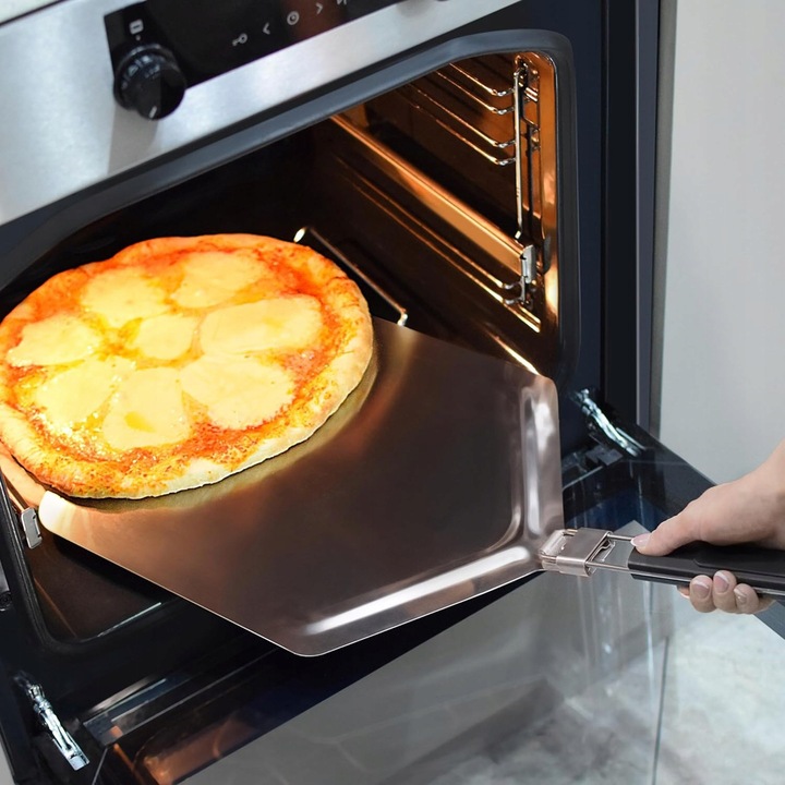 ŁOPATA DO PIZZY SKŁADANA SZUFLA TACA STAL NIERDZEWNA INOX PROFESJONALNA XXL