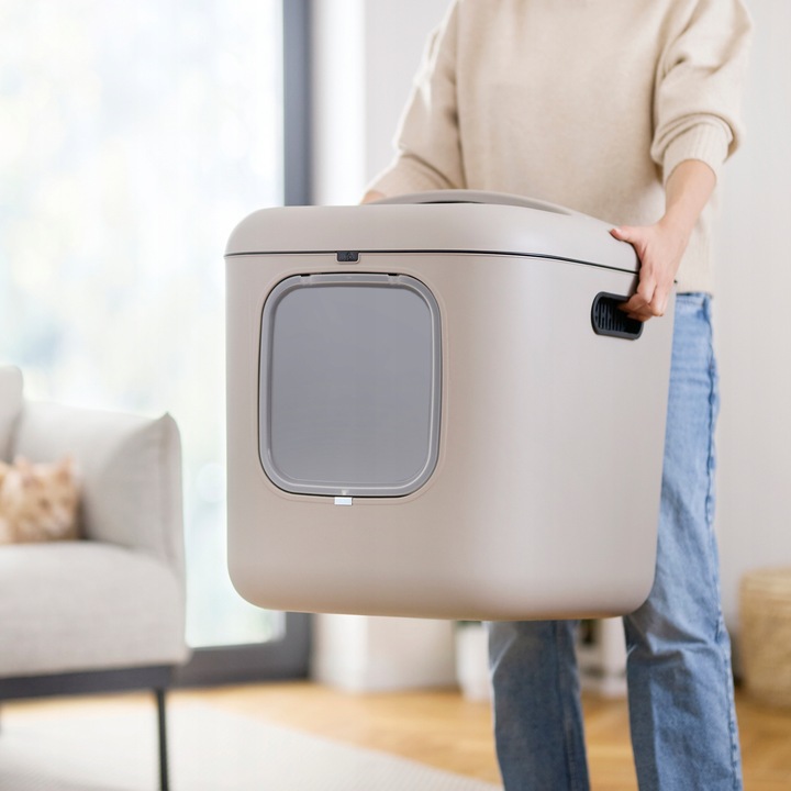 Rotho Zamknięta Duża Kuweta dla Kota XXL na Żwirek dla kota Olbrzymie Rasy