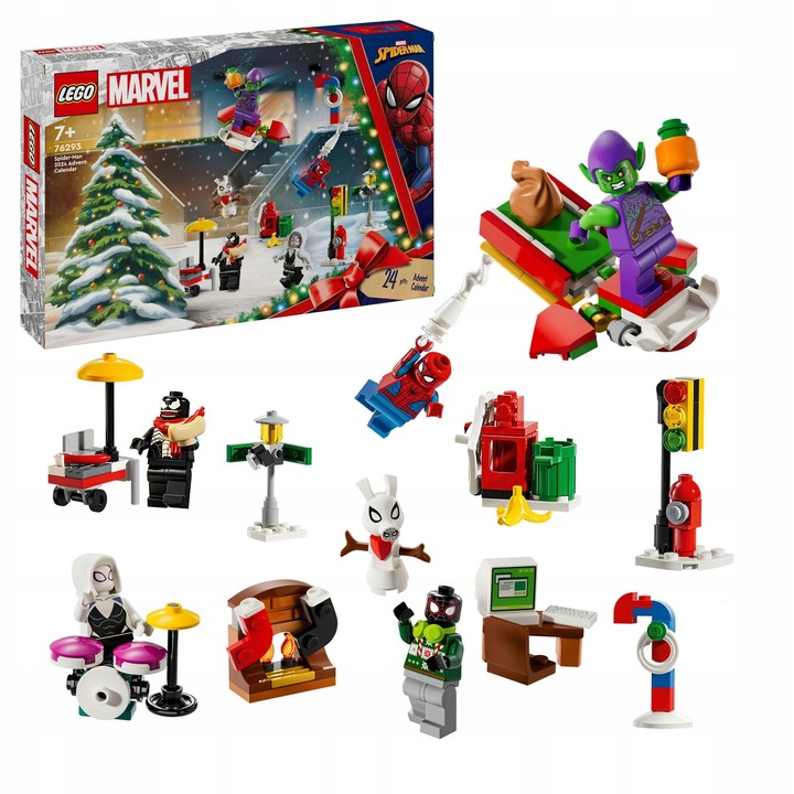 LEGO SPIDERMAN Oryginalny Kalendarz Adwentowy z okienkami Avengers Spidey