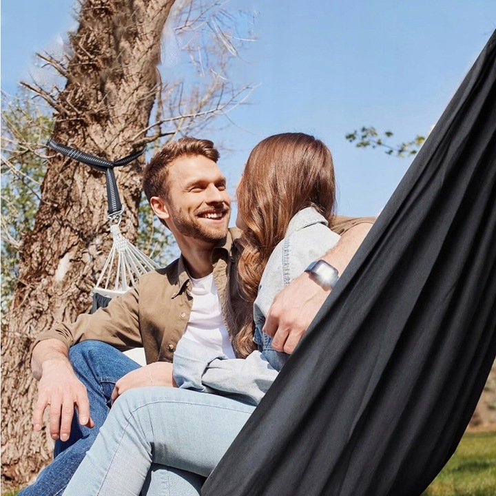 DUŻY HAMAK DWUOSOBOWY XXXL OGRODOWY MOCNY PŁÓCIENNY HAMAK 150X200CM