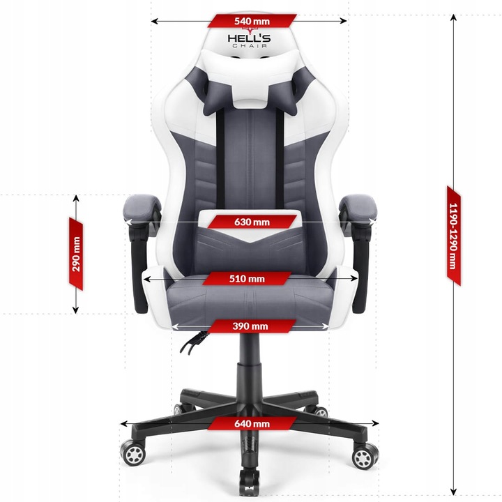 FOTEL GAMINGOWY DLA GRACZA BIUROWY HELL'S