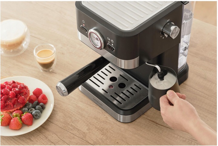 Ekspres do kawy Ciśnieniowy Kolbowy Sencor 1050W 20bar + Spieniacz mleka