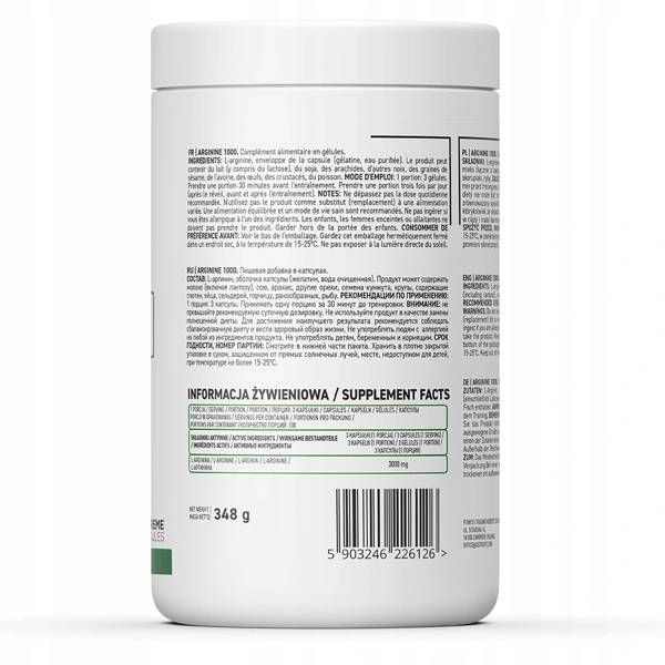 OstroVit Arginina 3000 mg 300 kapsułek