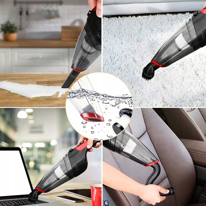 ODKURZACZ PODRĘCZNY BEZPRZEWODOWY MOCNY DO AUTA SAMOCHODOWY 120 W 7200 PA
