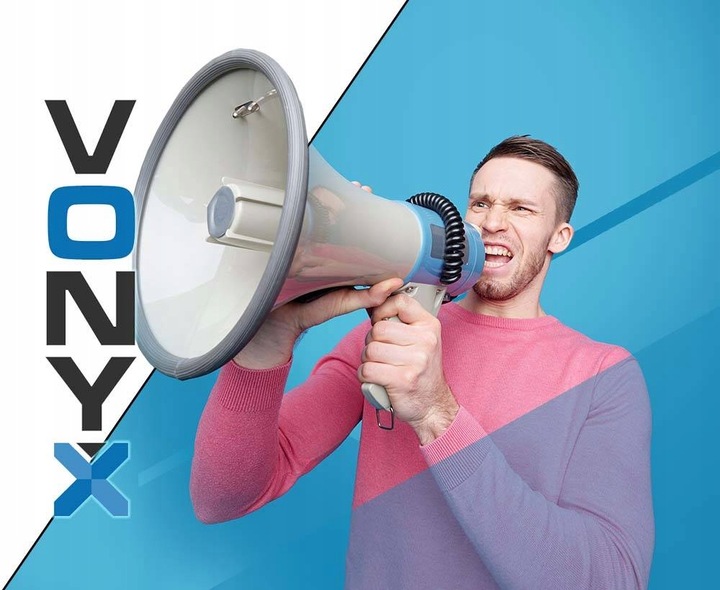PROFESJONALNY Megafon 55W Vonyx USB/BT/AUX/MP3
