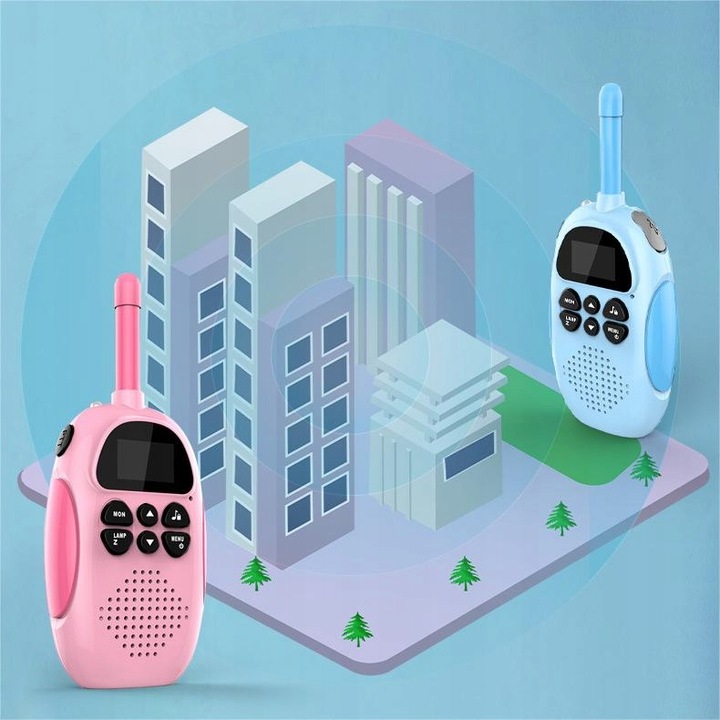 Walkie Talkie dla Dzieci Krótkofalówki Zestaw 2 szt. Zasięg Duży Łoki Toki
