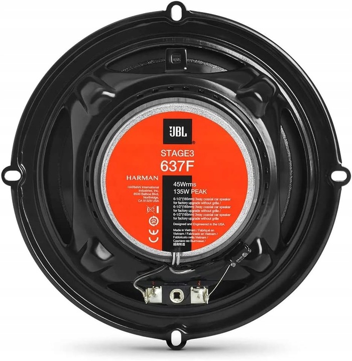 JBL STAGE3 637 MOCNE GŁOŚNIKI SAMOCHODOWE TRÓJDROŻNE 165 mm 16,5 cm