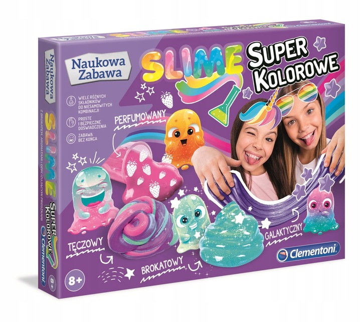 Clementoni Zestaw Kreatywny Laboratorium Super Kolorowe Slime 50636