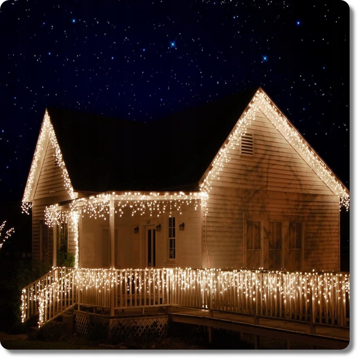 SOPLE FLASH 1000LED 40m ZEWNĘTRZNE BIAŁE CIEPŁE lampki z Flashem Zimnym