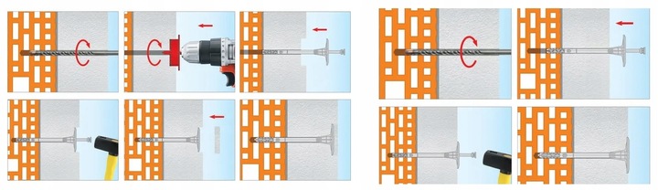 Kołki łączniki dyble izolacji do styropianu LTX fi 10 - 16 cm 200 szt.