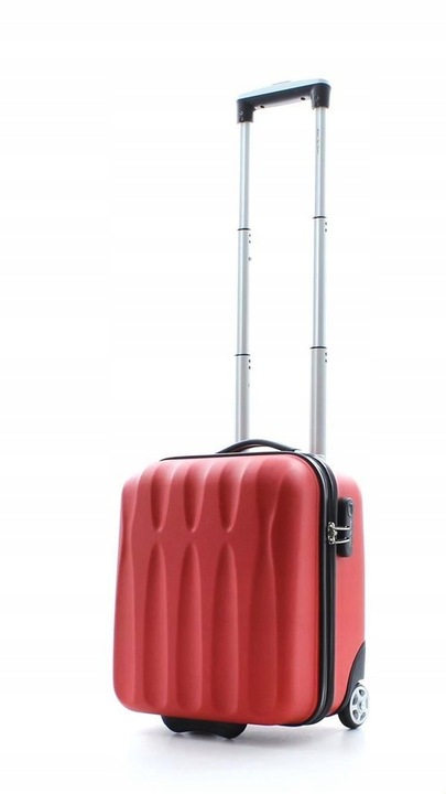 Mała czerwona wytrzymała walizka na 2 kołach z ABS Bubule idealna na wyjazd