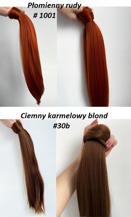 Doczepiany KUCYK kitka 60 cm jak Naturalne CAŁKOWICIE MATOWE ! Kolory