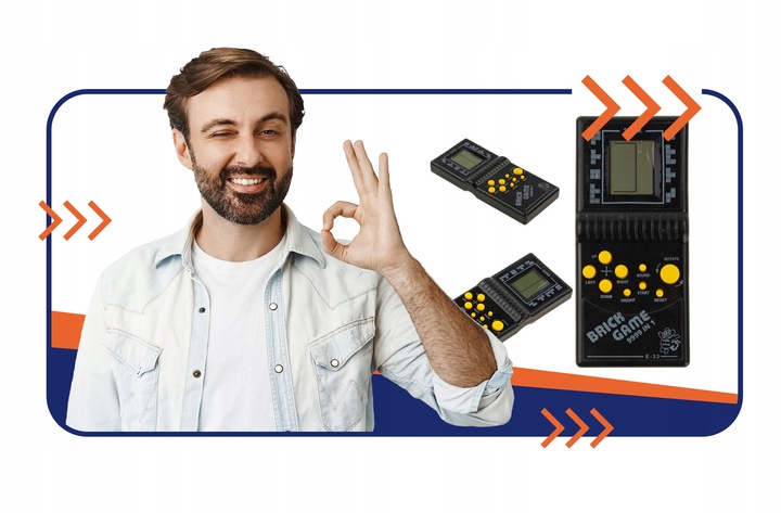 KONSOLA GRA ELEKTRONICZNA RETRO KIESZONKOWA TETRIS SNAKE WĘŻYK ZRĘCZNOŚCIOW