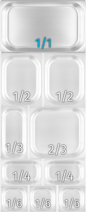 POJEMNIK GN 1/3 200 MM ZE STALI NIERDZEWNEJ GASTRONOMICZNY 6.9 L TECHNICA