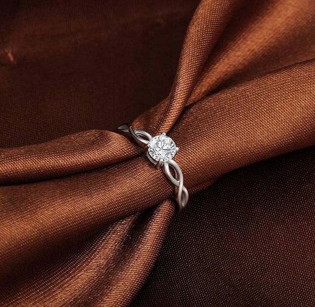 PIERŚCIONEK SREBRNY REGULOWANY NIESKOŃCZONOŚĆ SREBRO 925