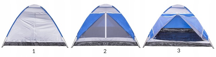 MOCNY NAMIOT TURYSTYCZNY KEMPINGOWY NA BIWAK DUŻY 4-OSOBOWY IGLO 210x240cm